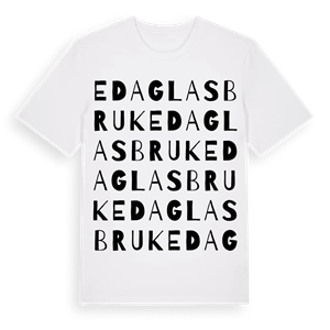 Eda Glasbruk ordlek t-shirt – ekologisk bomull t-shirt från PinShirt