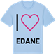 Blue Soul t-shirt med Jag älskar Edane t-shirt stort tryck