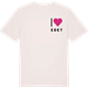 Vintage White t-shirt med Jag älskar Edet t-shirt litet tryck