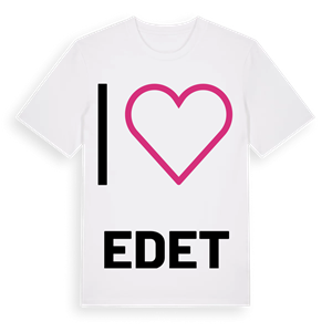 Jag älskar Edet t-shirt stort tryck – ekologisk bomull t-shirt från PinShirt