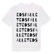 White t-shirt med Edsfallet ordlek t-shirt