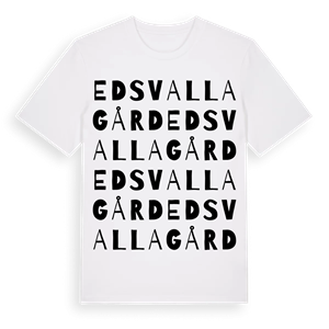Edsvalla gård ordlek t-shirt – ekologisk bomull t-shirt från Pinshirt