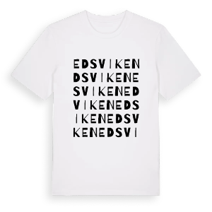 Edsviken ordlek t-shirt – ekologisk bomull t-shirt från PinShirt