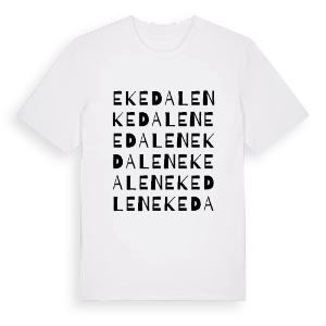 Ekedalen ordlek t-shirt – ekologisk bomull t-shirt från PinShirt