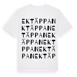 Ektäppan ordlek t-shirt – ekologisk bomull t-shirt från PinShirt
