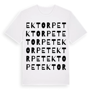Ektorpet ordlek t-shirt – ekologisk bomull t-shirt från PinShirt