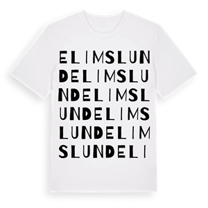 Elimslund ordlek t-shirt – ekologisk bomull t-shirt från Pinshirt
