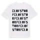 White t-shirt med Elofstorp ordlek t-shirt