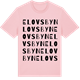 Pink Cotton t-shirt med Elovsbyn ordlek t-shirt
