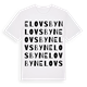 White t-shirt med Elovsbyn ordlek t-shirt