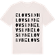 Vintage White t-shirt med Elovsbyn ordlek t-shirt