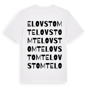 Elovstomt ordlek t-shirt – ekologisk bomull t-shirt från Pinshirt