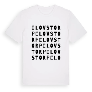 Elovstorp ordlek t-shirt – ekologisk bomull t-shirt från PinShirt