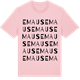 Pink Cotton t-shirt med Emaus ordlek t-shirt