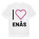 White t-shirt med Jag älskar Enås t-shirt stort tryck
