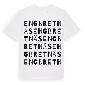Engbretnäs ordlek t-shirt – ekologisk bomull t-shirt från Pinshirt