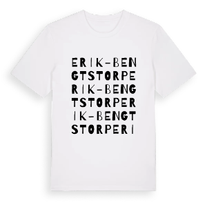 Erik-Bengtstorp ordlek t-shirt – ekologisk bomull t-shirt från PinShirt