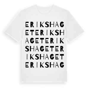 Erikshaget ordlek t-shirt – ekologisk bomull t-shirt från Pinshirt