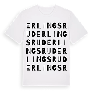 Erlingsrud ordlek t-shirt – ekologisk bomull t-shirt från Pinshirt