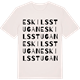 Vintage White t-shirt med Eskilsstugan ordlek t-shirt
