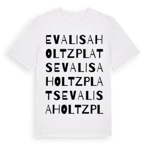 Eva Lisa Holtz Plats ordlek t-shirt – ekologisk bomull t-shirt från Pinshirt