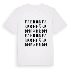 Fäbron ordlek t-shirt – ekologisk bomull t-shirt från PinShirt