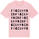 Pink Cotton t-shirt med Fågelmyren ordlek t-shirt