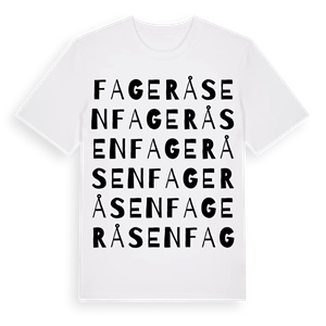 Fageråsen ordlek t-shirt – ekologisk bomull t-shirt från PinShirt