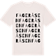 Vintage White t-shirt med Fageråsen ordlek t-shirt