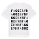 White t-shirt med Faggebyn ordlek t-shirt