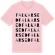 Pink Cotton t-shirt med Falkarsed ordlek t-shirt