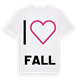 Jag älskar Fall t-shirt stort tryck