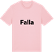 Pink Cotton t-shirt med Falla fetstil t-shirt