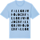 Blue Soul t-shirt med Fallgruvhöjden ordlek t-shirt