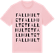 Pink Cotton t-shirt med Fallhultet ordlek t-shirt