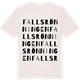 Vintage White t-shirt med Fallsrönningen ordlek t-shirt