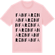 Pink Cotton t-shirt med Fanfaren ordlek t-shirt