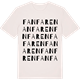 Vintage White t-shirt med Fanfaren ordlek t-shirt