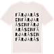 Vintage White t-shirt med Färjaråsen ordlek t-shirt