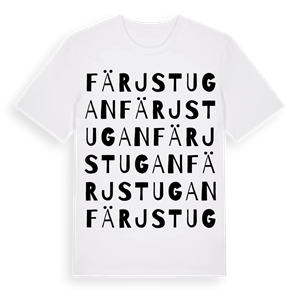 Färjstugan ordlek t-shirt – ekologisk bomull t-shirt från PinShirt