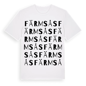 Färmsås ordlek t-shirt – ekologisk bomull t-shirt från PinShirt