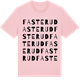 Pink Cotton t-shirt med Fasterud ordlek t-shirt