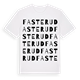 White t-shirt med Fasterud ordlek t-shirt