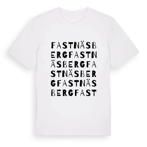 Fastnäsberg ordlek t-shirt – ekologisk bomull t-shirt från PinShirt