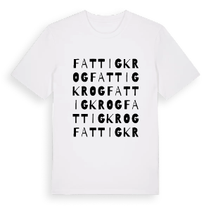 Fattigkrog ordlek t-shirt – ekologisk bomull t-shirt från PinShirt