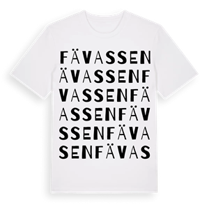 Fävassen ordlek t-shirt – ekologisk bomull t-shirt från PinShirt