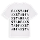White t-shirt med Faxstad ordlek t-shirt