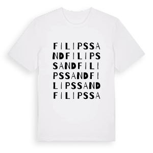 Filipssand ordlek t-shirt – ekologisk bomull t-shirt från PinShirt
