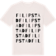 Vintage White t-shirt med Filipstad ordlek t-shirt
