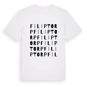 Filiptorp ordlek t-shirt – ekologisk bomull t-shirt från PinShirt